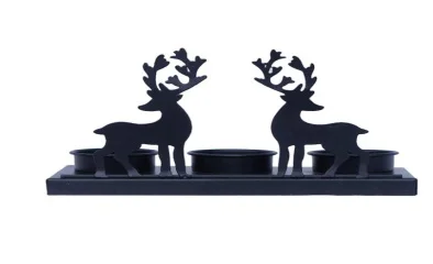 Decorative Tealight candle holders Deer shadow tea light Christmas Decor artificial decorative Metal Tealight Holder