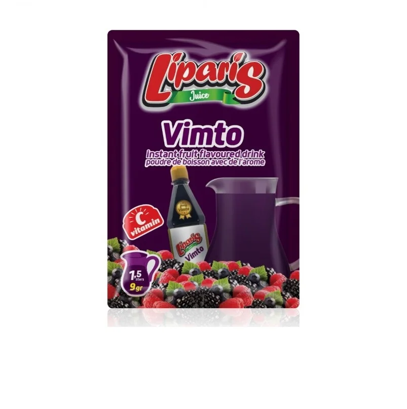 Instant Powder Juice Drink Fruit flavored sweet Taste in Sachet packaging style 9gr for 1.5L