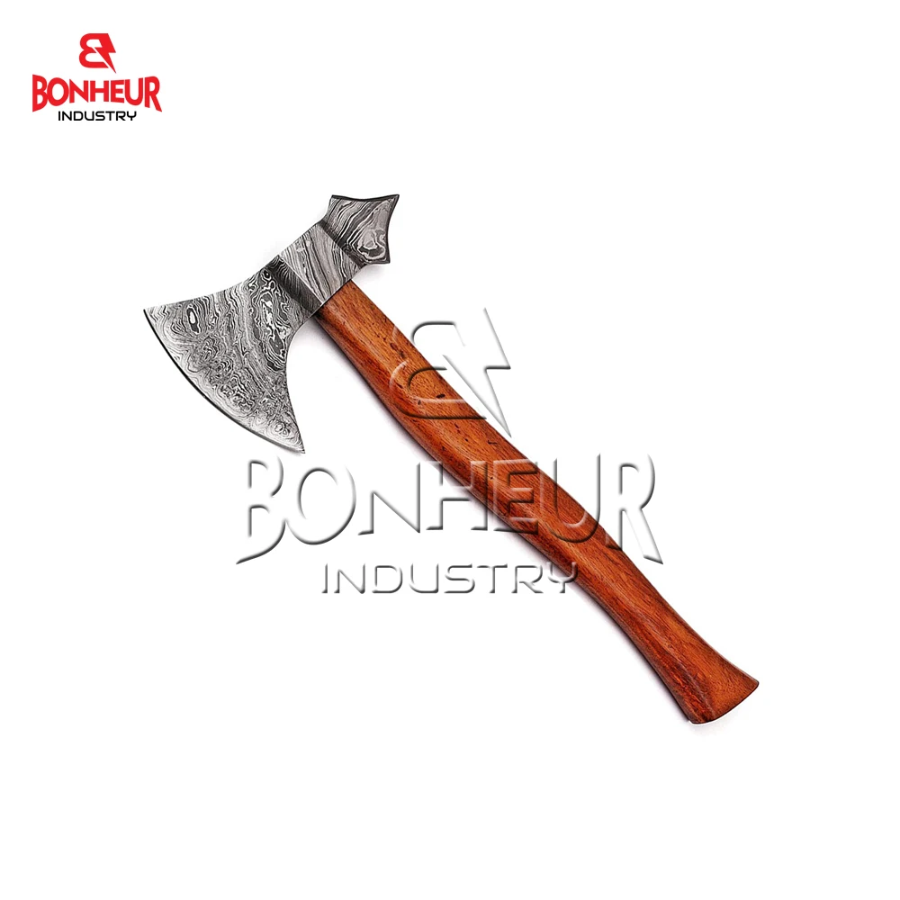 Топор из дамасской стали высокого качества топор ручной ковки для кемпинга высечки и резки древесины
