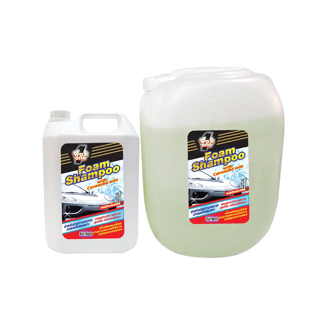 No.1 Car Care in Thailand Factory Price of WaxOne High Foaming Car Wash Shampoo Suitable for Car Foam Machine 3.8 Liter Big Size