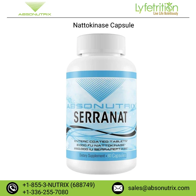 
Absonutrix Serranat 2000 FU Nattokinase Serrapeptase Capsules 