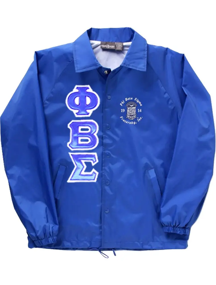 Jacket Coaches Greek Line Jackets Fraternity and Sorority Clothing Apparel Zeta Phi Beta Sigma Omega Delta Windbreaker Jacket