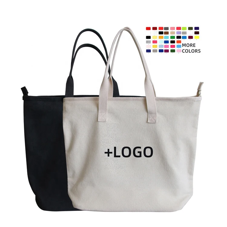 Reusable Eco friendly Custom Canvas Tote Bags Grocery Shopping Organic Cotton Cloth Bags at Bulk Price
