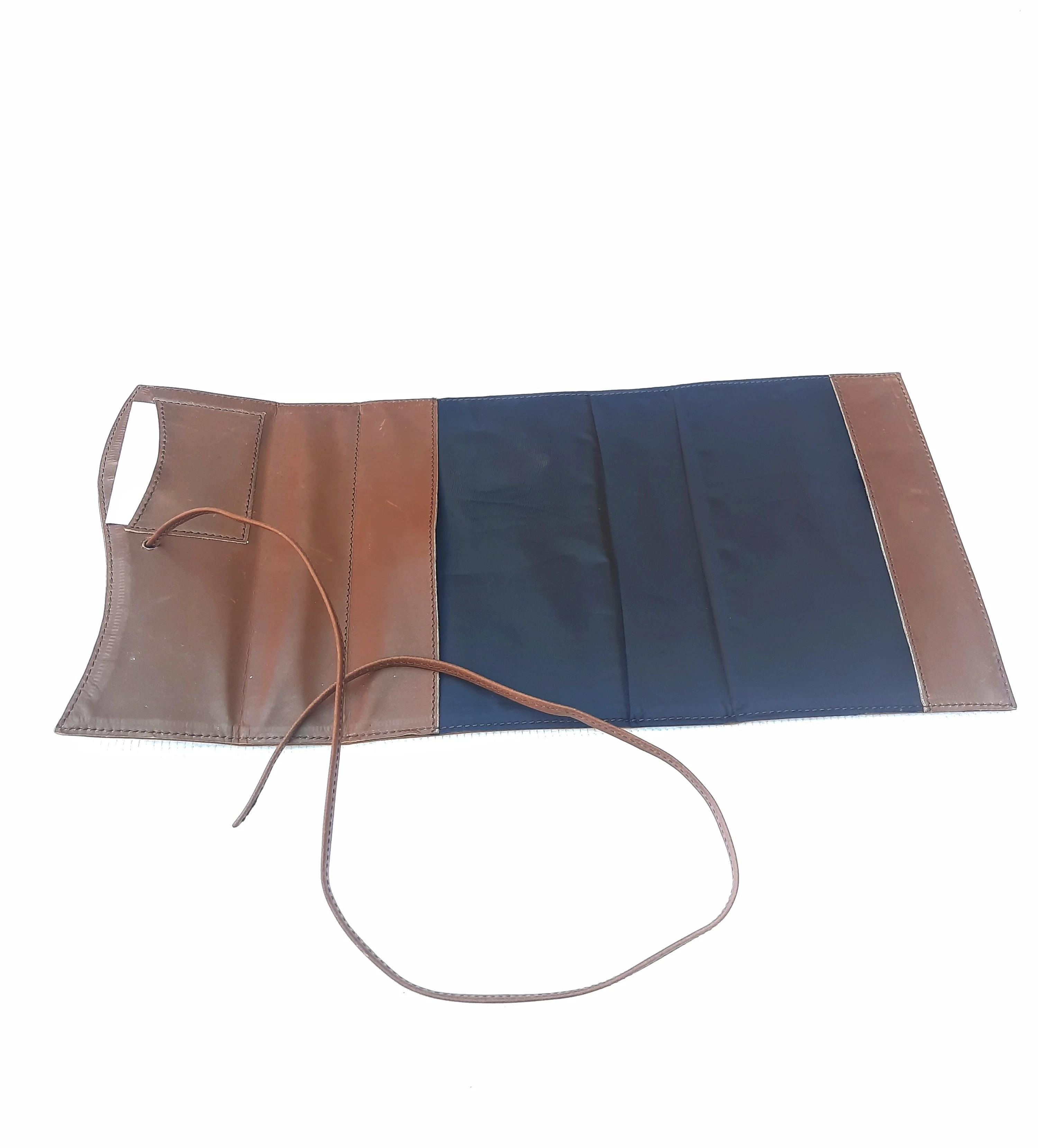 Genuine Leather Brown Colour Bible Book Cover in Laces Case with Embossing Logo A4 Size Old Book Covers Vintage Pen Holders