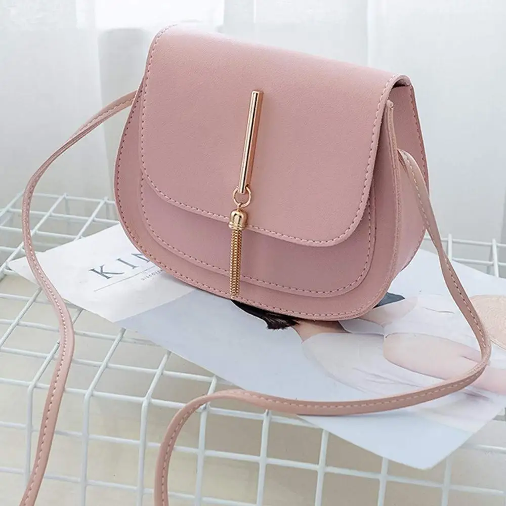 
Simple Solid Color Tassel Small Crossbody Bags Shoulder Bag for Women Stylish Ladies Messenger Bags Purse and Handbags 