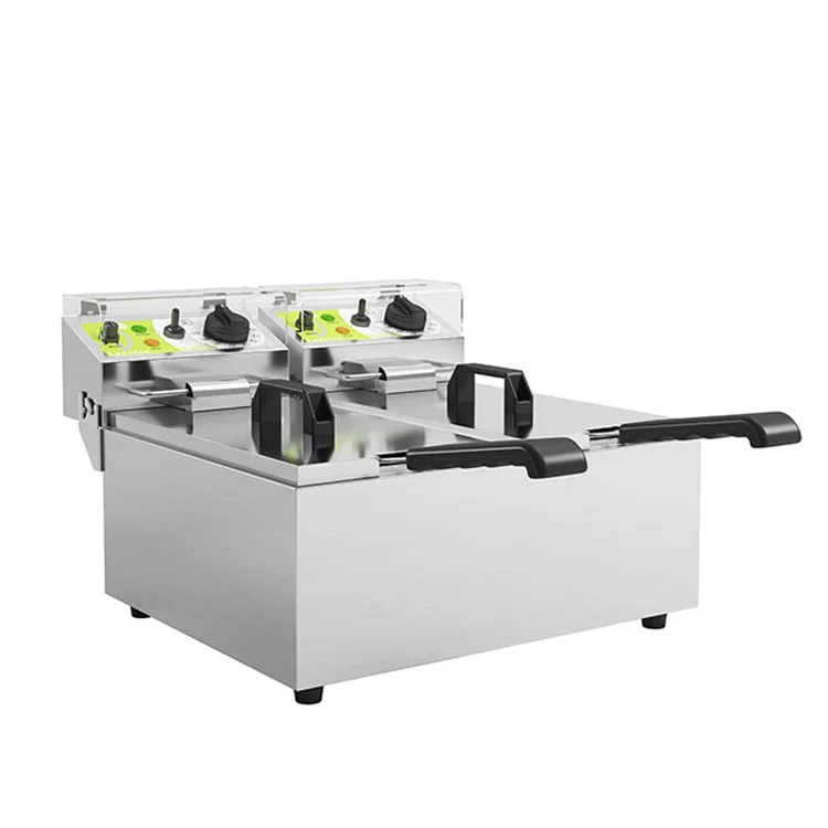 High power automatic stainless steel deep fryers commercial restaurant equipment