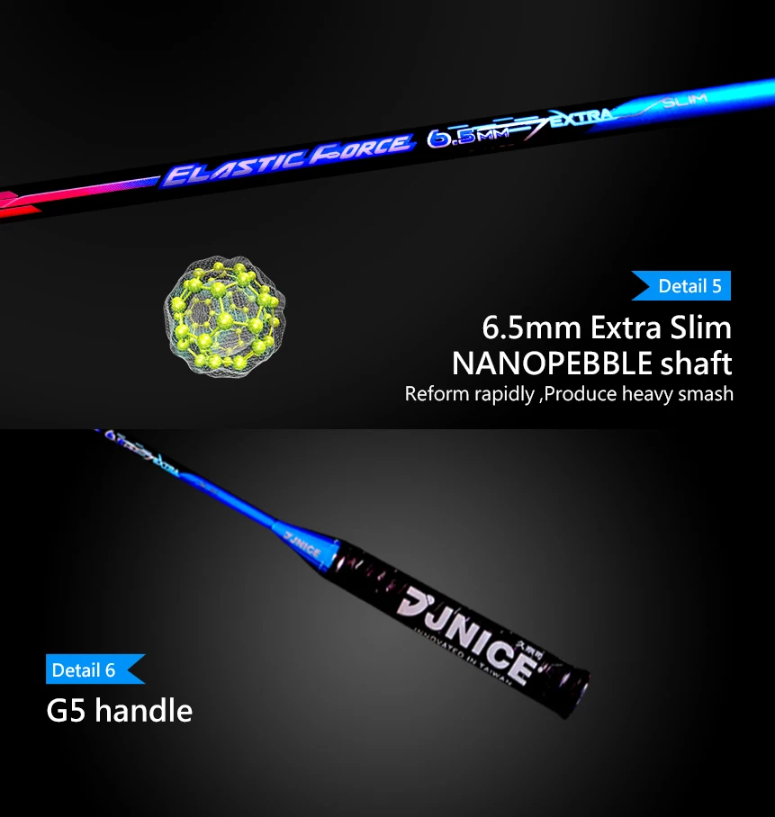 stiff 46T power full speed badminton racquets