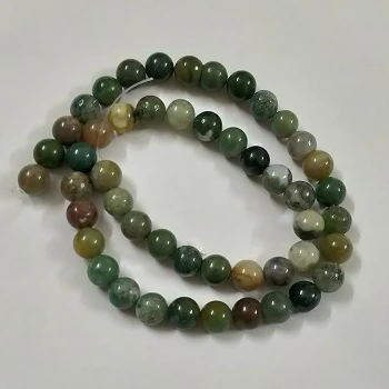 Natural Indian Agate Smooth Round Beads 8mm Wholesale