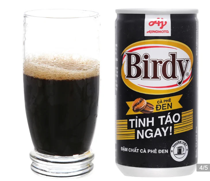 Лидер продаж кофейный напиток черный кофе Birdy 170mlx 30 банок из Вьетнама