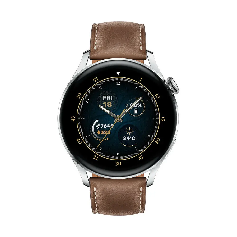 HUAWEI WATCH 3 Classic Edition Brown Leather Strap Smart Watch