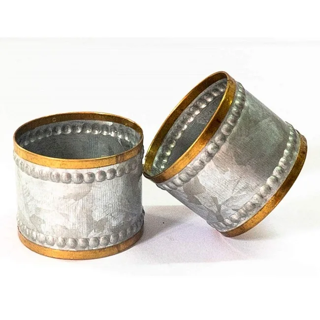 Metal Sheet Napkin Holder Ring With Silver Plating Finishing Round Shape Fancy Design Premium Quality For Serving