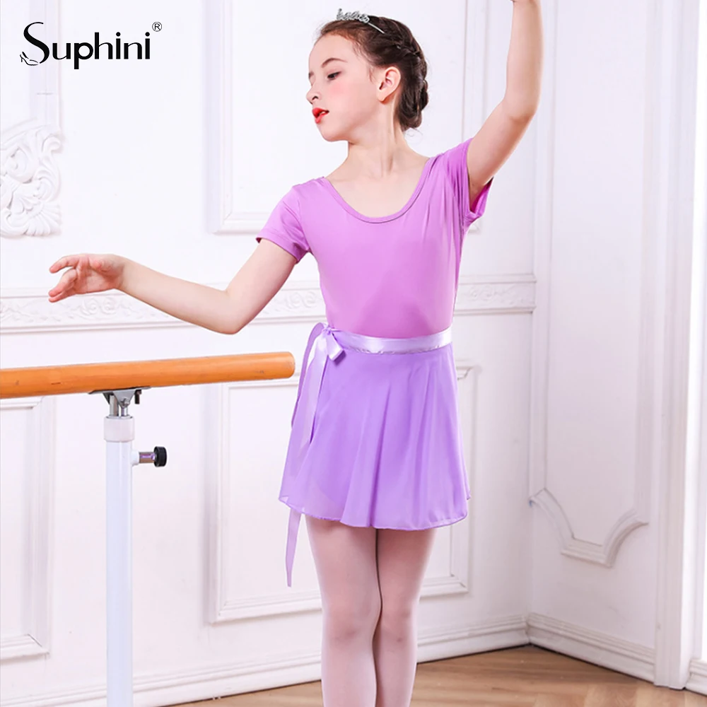 Детская танцевальная одежда Suphini, платье принцессы, детская пачка, розовая хлопковая юбка, тренировочная одежда для выступлений, танцевальная балетная Одежда для девочек
