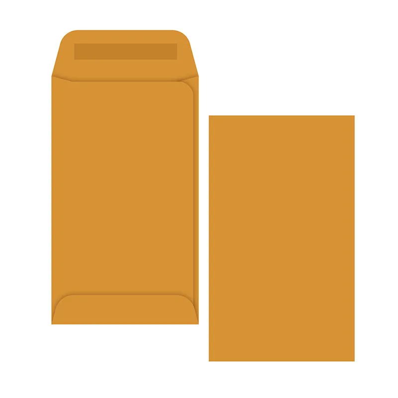 85gsm 70x120mm Golden Kraft Paper Gummed small for Seed Pocket Envelope