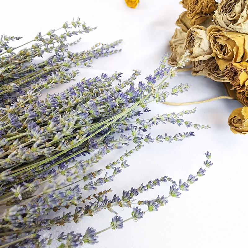 Wholesale High Quality 100g Per Pack Natural Dried Flowers Purple Lavender Bunches Dried Lavender