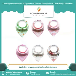 DIRECT MANUFACTURER OF BABY BIBS WITH CUSTOMISED PRINTING AND PACKING WITH CHEAP PRICE