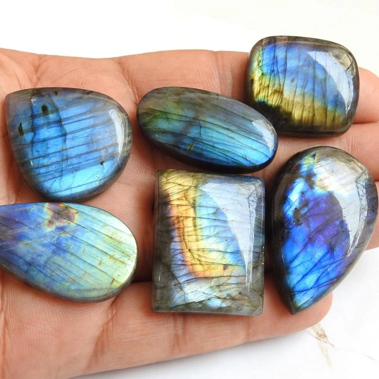 Rainbow Moonstone Gemstone Fancy Natural Labradorite Smooth Cabochon,multi Flashy Fire,loose Color Play or Fire Multi Color C1