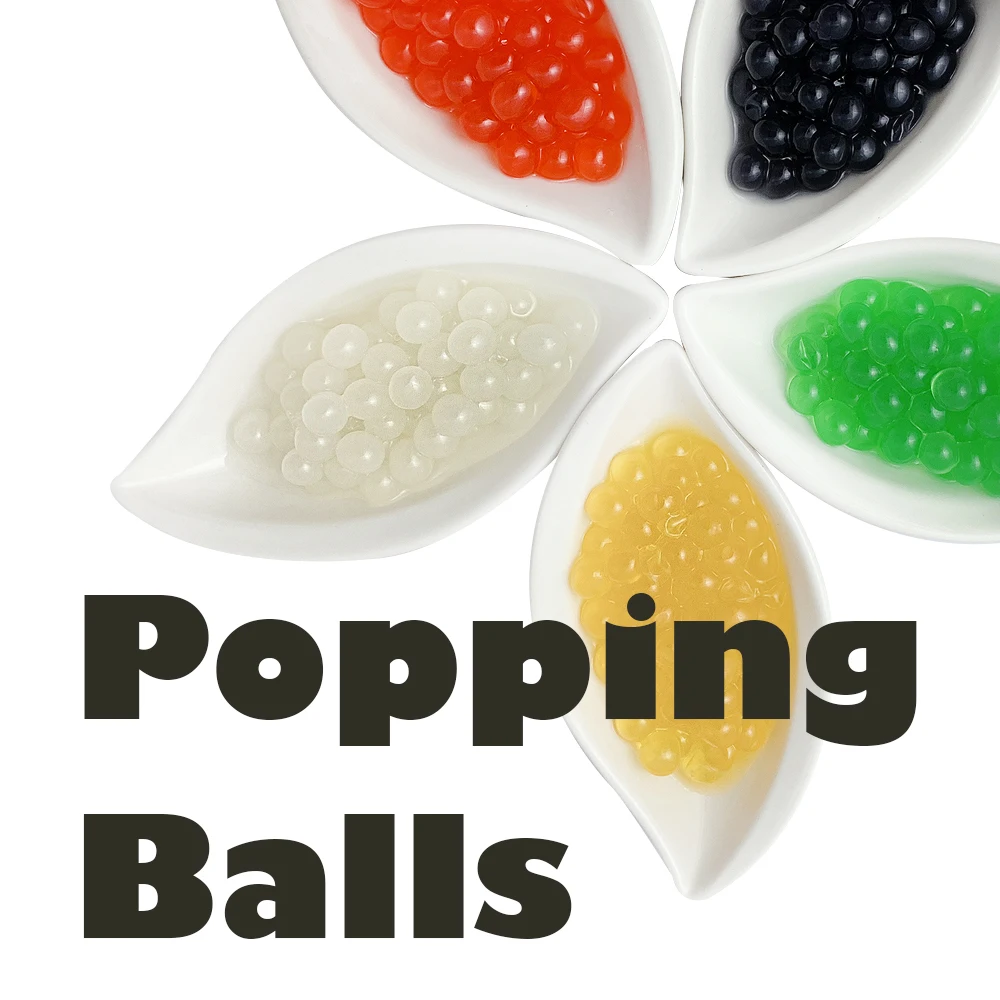 bubble tea Cherry popping bubble tea boba pearl jelly balls ingredients Taiwan