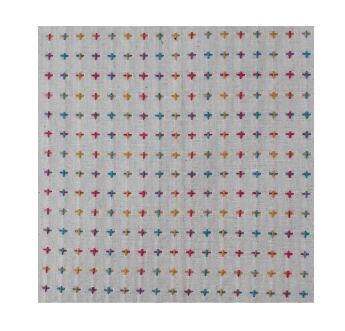 
Organic Cotton Checked Dobby Jacquard Fabric 