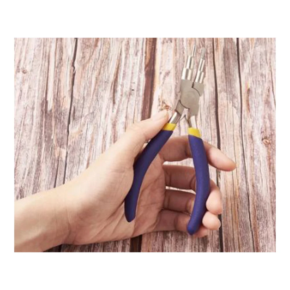 Professional Carbon Steel Round Nose Pliers with Copper Jewelry Wire DIY Jewelry Making Tools