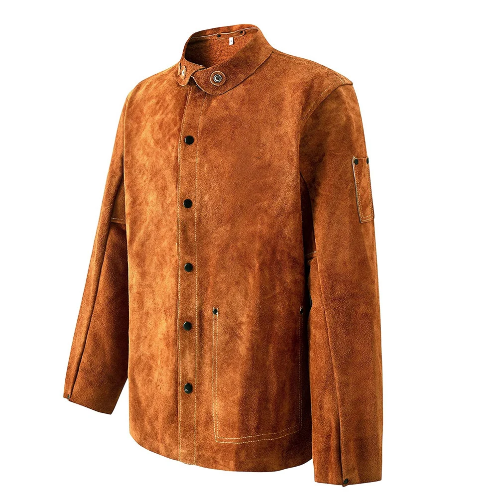 Cowhide leather Welding Jackets working clothing safety welder work clothes worker coats