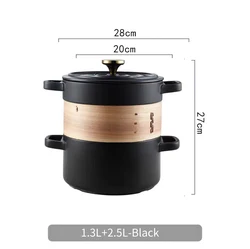 Керамическая кастрюля с глазурью для хранения, подогревающая посуда для супа, стеклянная крышка, наборы разноцветных антипригарных кастрюль для домашнего приготовления