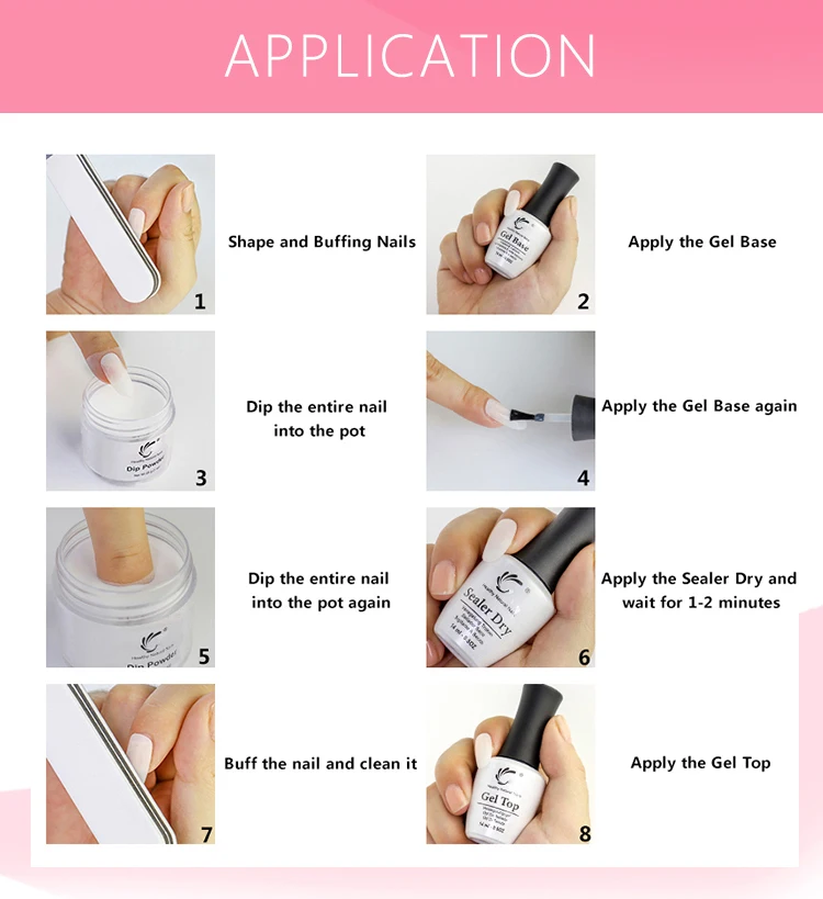 Dip Powder 1oz/28g French Nail Color Glitter No UV Lamp Cure Manicure Nail Art Gel Salon Dust Decoration Lasting easy dry Sale