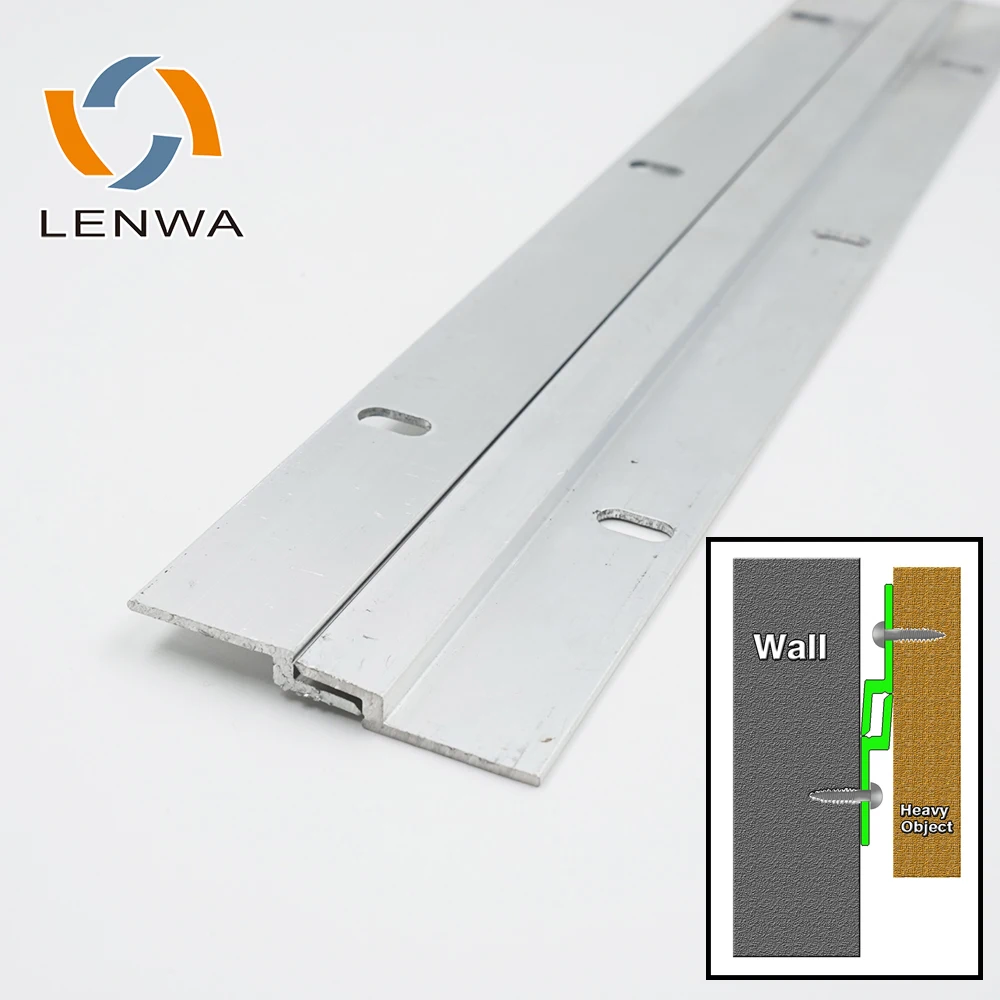 LENWA Factory Aluminium Z Bar Hanger for Wall Mounting Display French Cleat Wall Mounting Split Batten