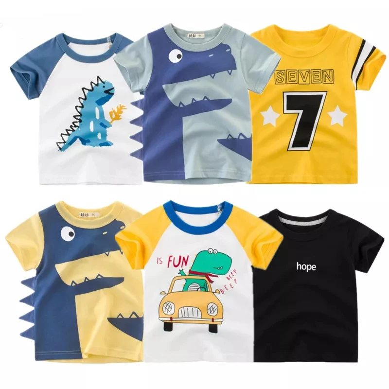 American & European new style kids wholesale clothing boys tshirt 100% cotton fabric short sleeve casual boys & girls t-shirt