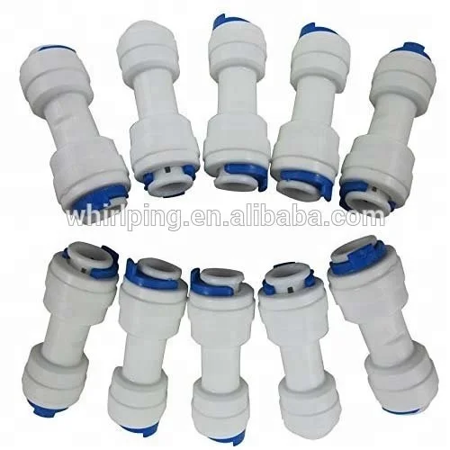 Cincosolar-water connector plastic white, 1/4, fast connection, water filter parts