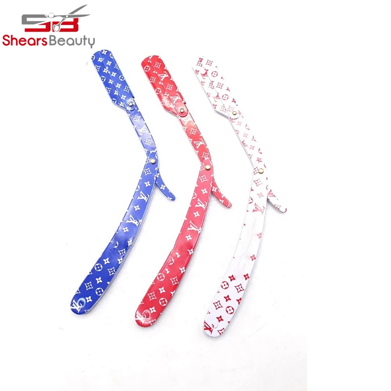 Парикмахерская бритва с прямым краем для мужчин из нержавеющей стали одним острыми лезвиями