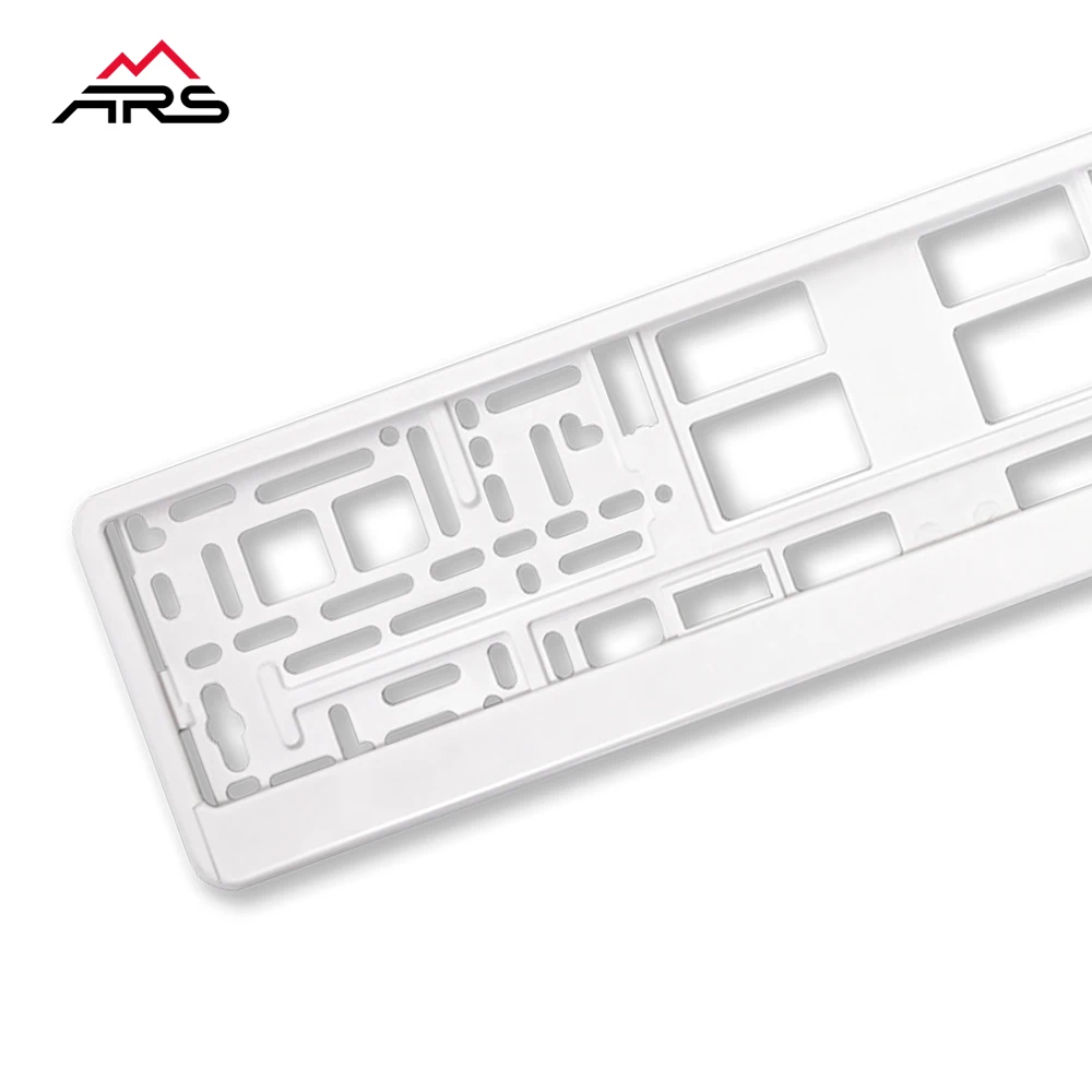 White plastic license plate frame / holder European standard