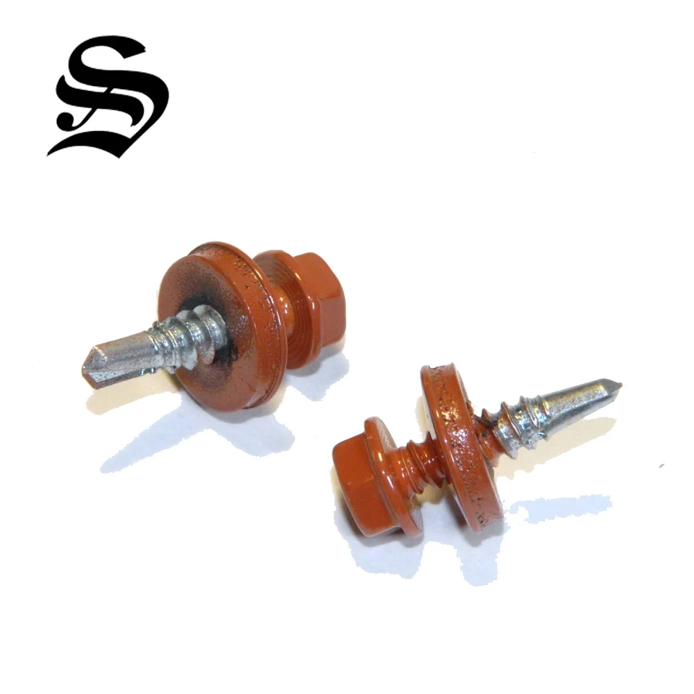 
Head painted polycarbonate roofing screws for roofing sheet 