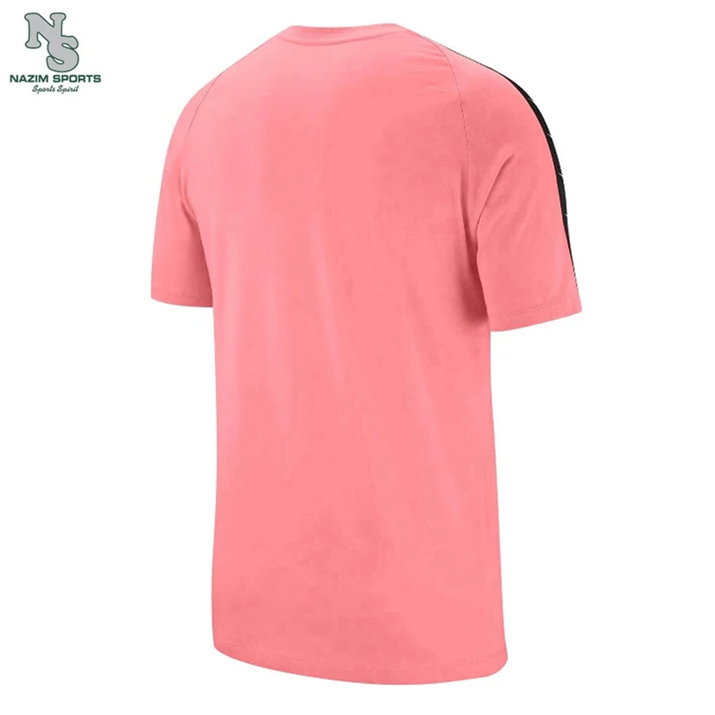  Лидер продаж мужские футболки из хлопка и полиэстера с круглым вырезом однотонные розового цвета оптовая продажа Лучшая цена