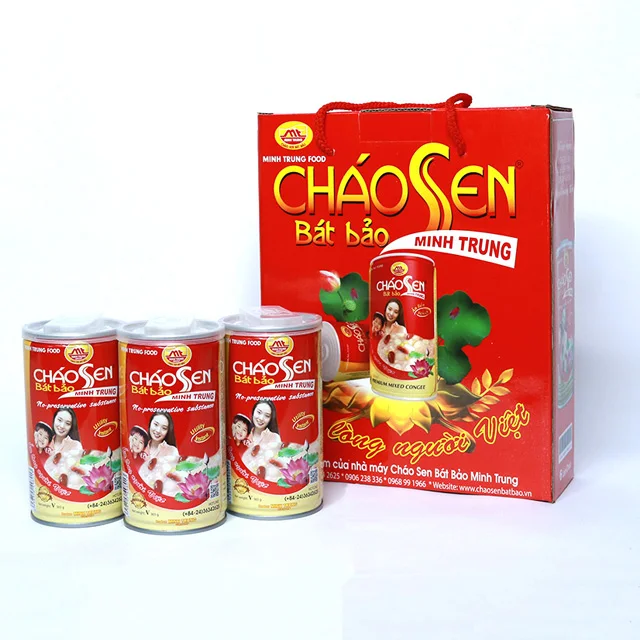 Instant canned food lotus eight treasure  porridge Minh Trung Vietnam