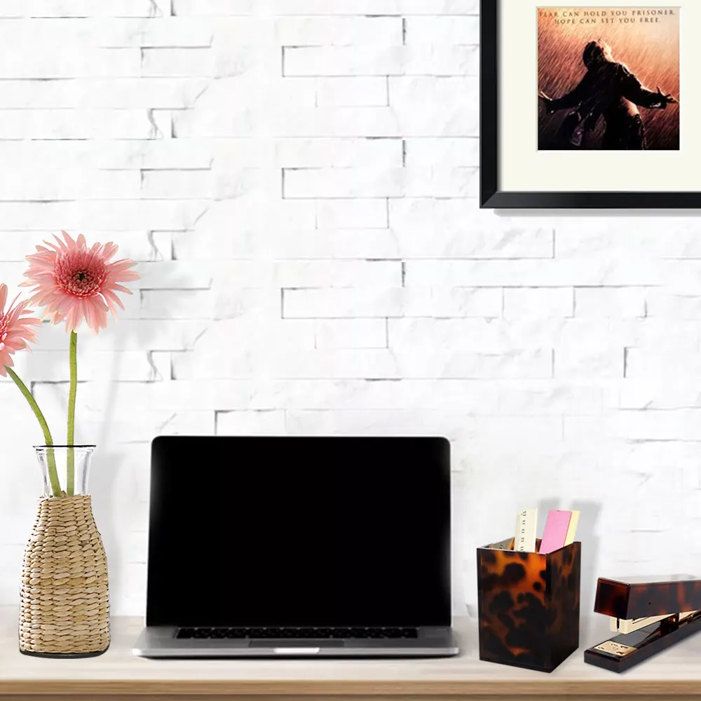 Tortoise Container Cup Brushes Pot Desk Organizer Twilight Pen Pencil Holder