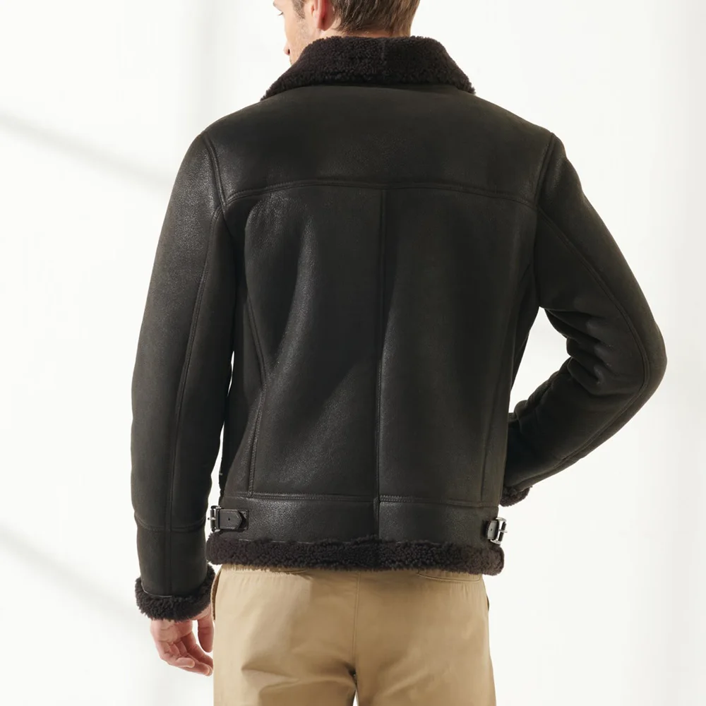 
New model high quality Shearling Jacket winter custom embroidered Shearling Jacket 