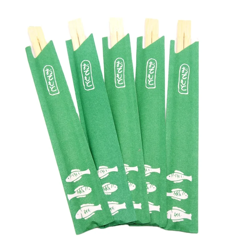 Бумажные бамбуковые одноразовые палочки для еды на заказ, индивидуальная упаковка 100 шт. для фаст-фуда, сделано в Китае