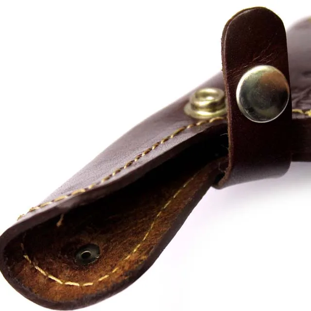 Cheap Price Factory Hot OEM  Product Rich Grain Leather Handmade Stamped Contrast Shaded Leather Sheath for Fixed Blade Knives