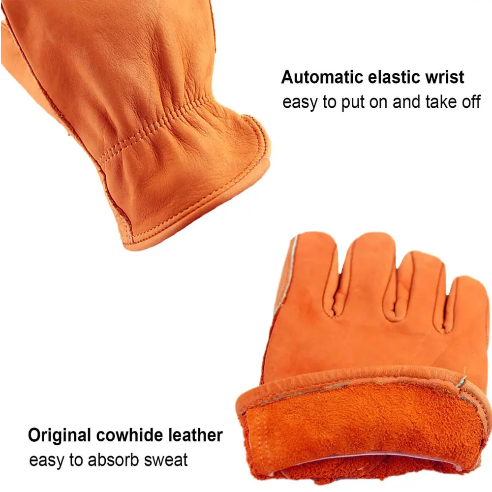 Рабочие перчатки из телячьей кожи с оленем 100% натуральная кожа