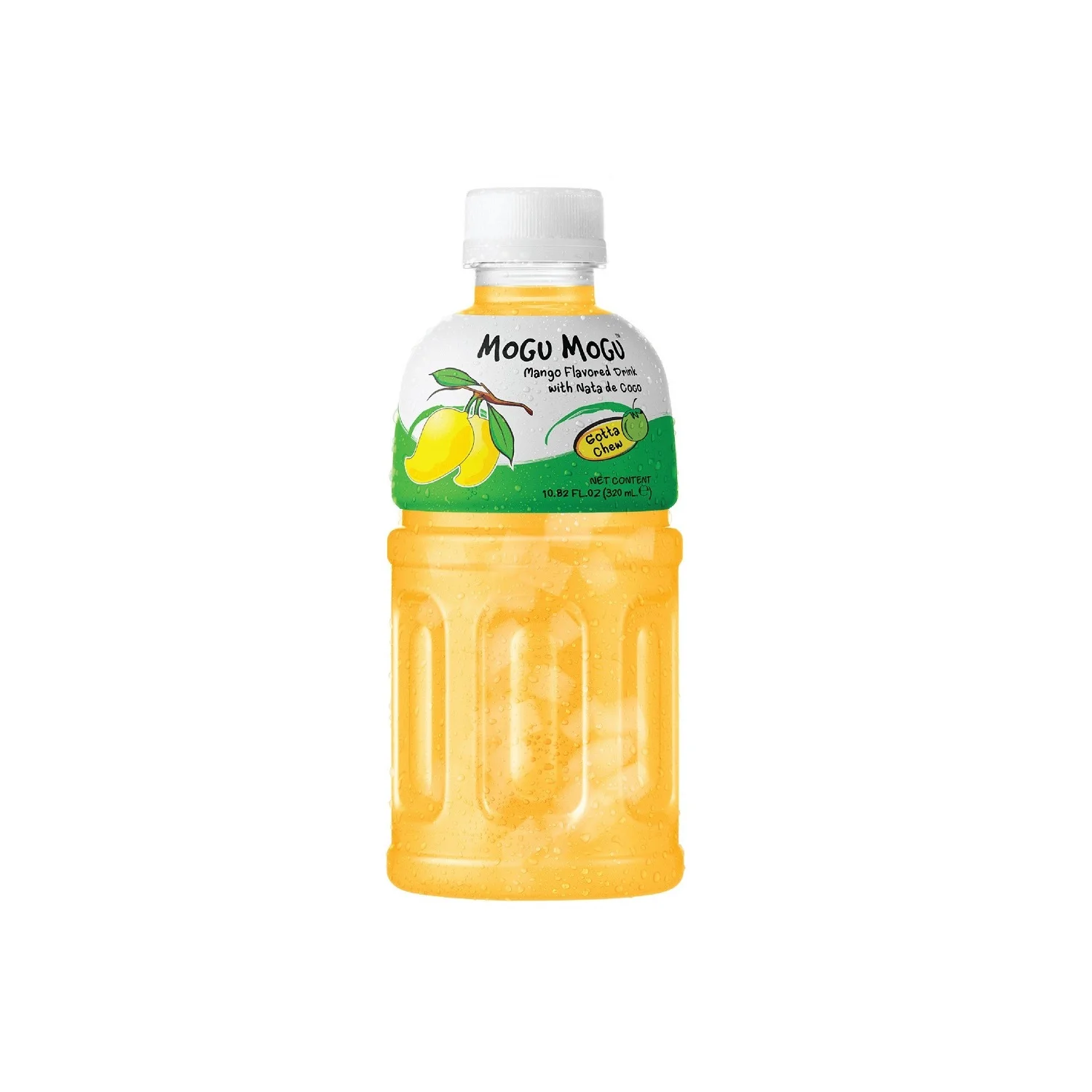 Bottle Glucose Colored Concentrate Fresh Juice Fruit Mogu Mogu Mango Flavoured Drink with Nata de Coco