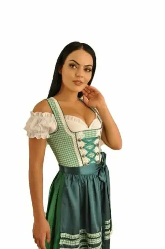 Womens Traditional Oktoberfest Dirndl Dress German Bavarian Beer Festival Maid Wench Costume Carnival Party Fancy Dress ecoparty