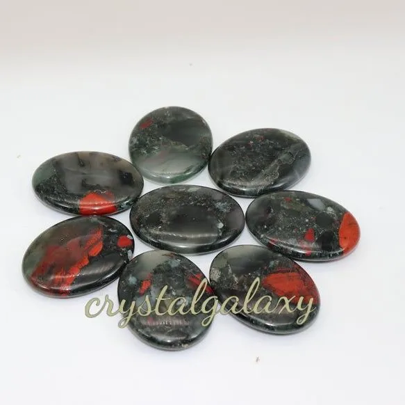 Dragon Blood Jasper Crystal Mini Palm Stone / Worry Stone
