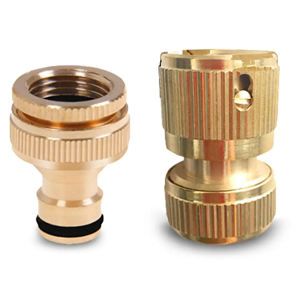 top quality 1 inch 2 inch Brass Female Thread Standard Connector Garden Hose Quick Connector For Garden Fittings in India