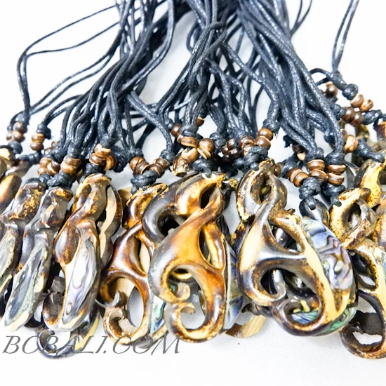 String Necklaces Pendant Resin with Abalone Seashells Unique Design 100 Pieces Free Shipping by Airfreight Door to Door Service