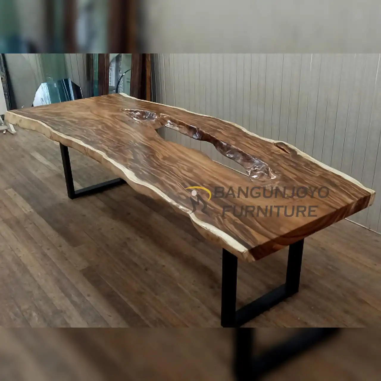 Dining Table Suar Wood/monkey Pod Wood Dining Room Furniture Home Furniture Dinning Room Set Furniture Slab Table Wooden Antique