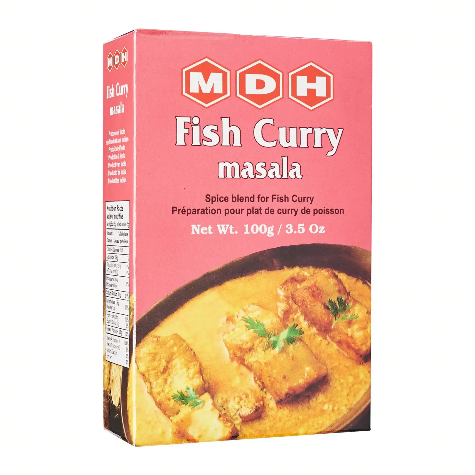 Wholesale 36 Months Shelf Life High Quality MDH Fish Curry Masala Powder Mixed Spices 100g From India