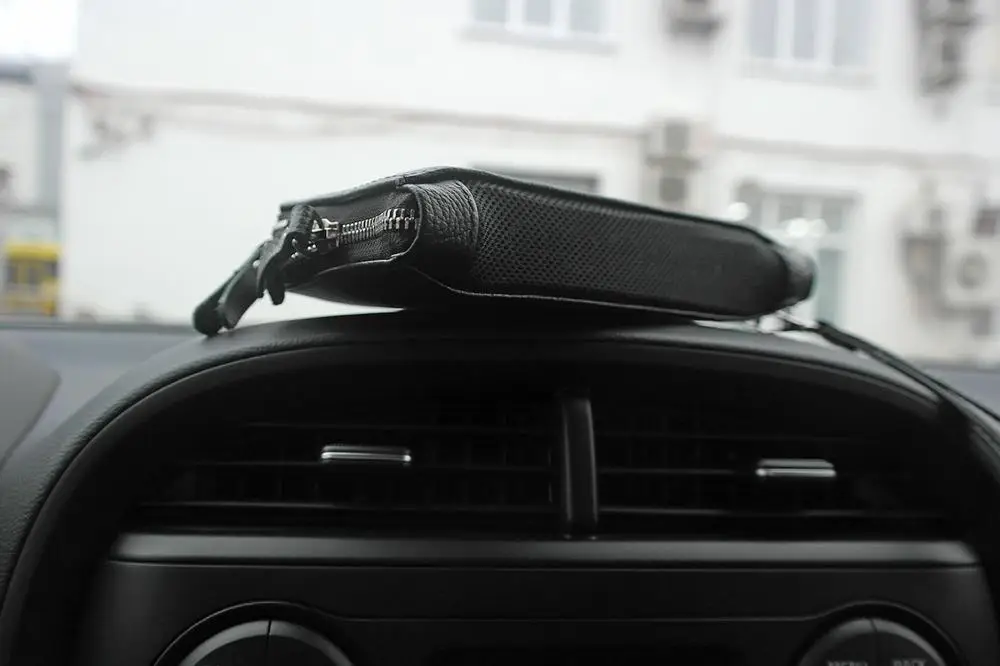 Covert Silent Ultrasonic Microphone Anti-Spy Recording Suppressor with Leather Clutch