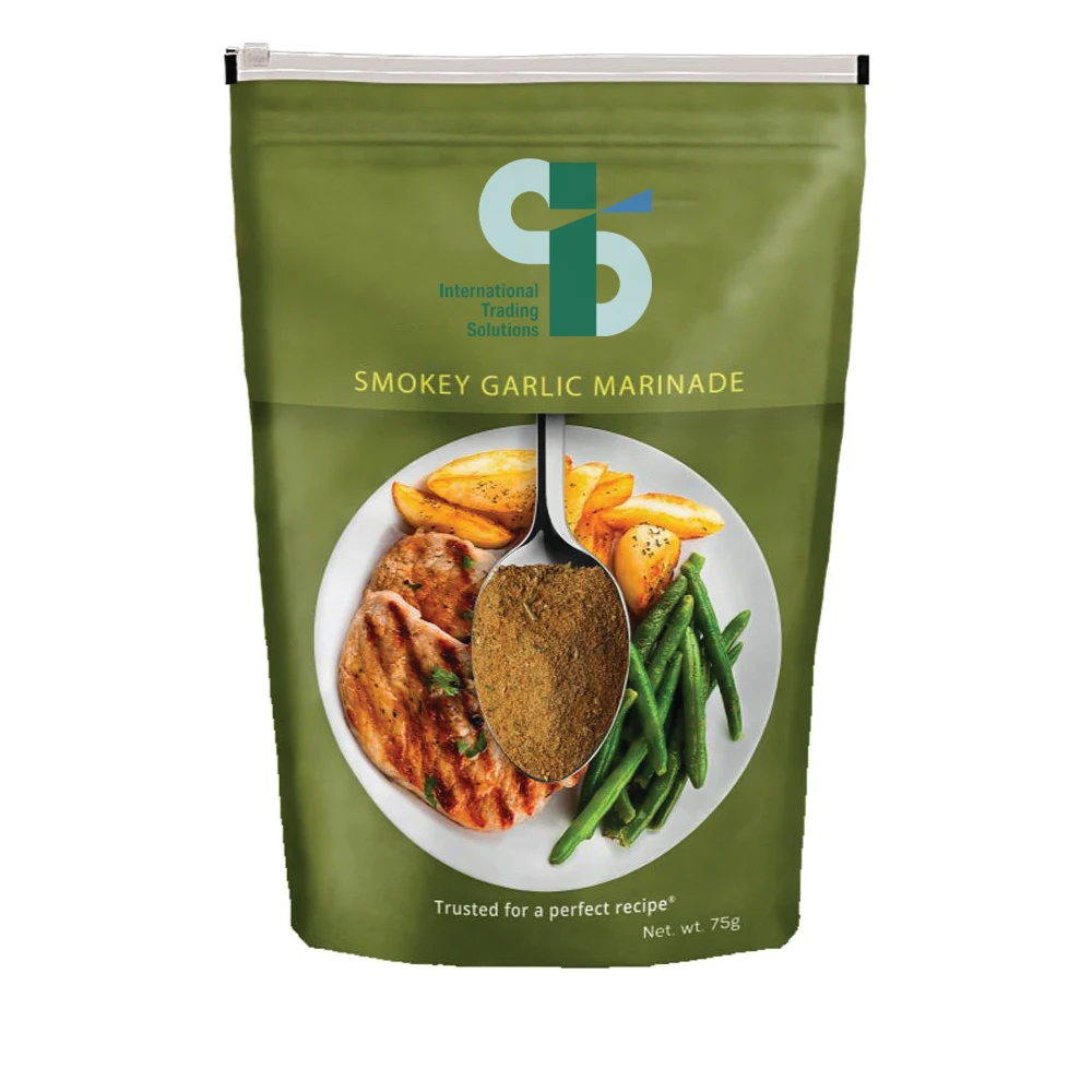 High Quality Wholesale White Powder Shape Spicy Taste Smokey Garlic Marinade Seasoning Fried Chicken - 75G Origin From Sri Lanka