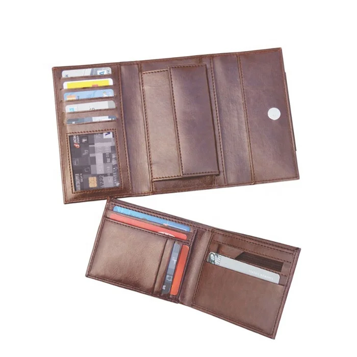 Wholesale Premium Trending Best Quality Wholesale Cheap Price Manufacturer Leather Brown Color Gents Wallet Ladies Wallet
