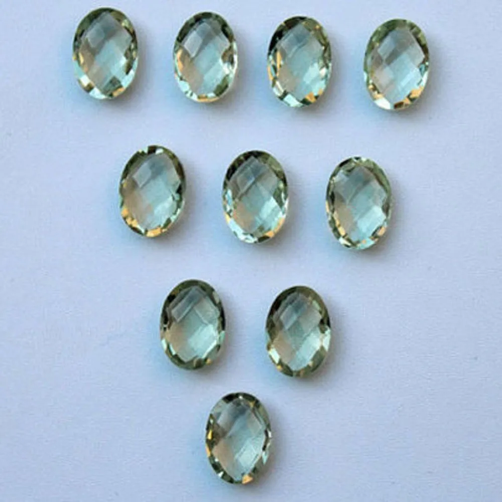 Натуральный Зеленый Аметист 13x18 мм овальные серьги с шахматной огранкой ожерелье из драгоценных камней Калиброванные кольца ювелирные изделия на день рождения бусины на удачу